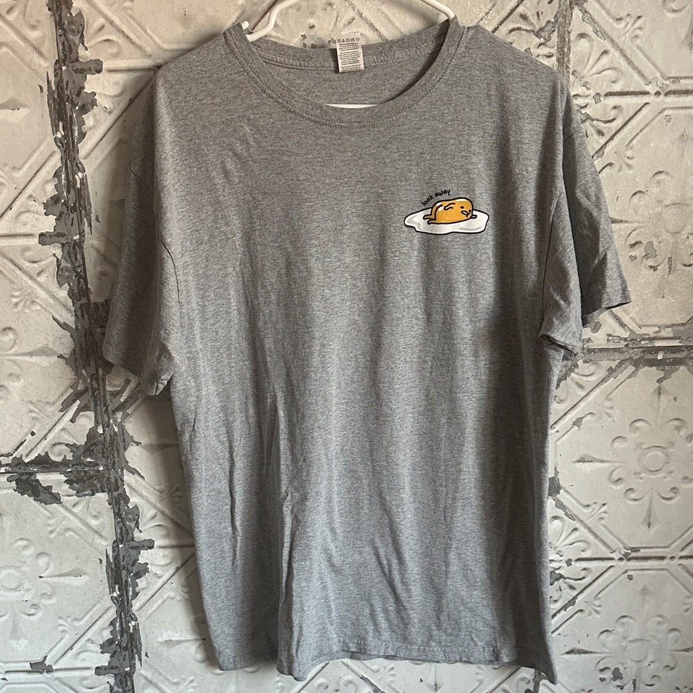 Gudetama anime egg look awayfunny Gray Graphic T-Shirt